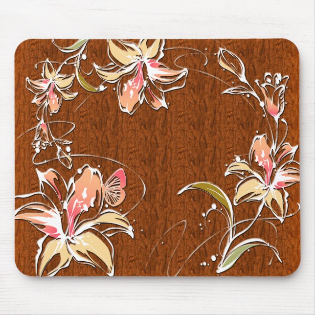 Tapis De Souris Décor fleuri 10 Mousepad (Devant)