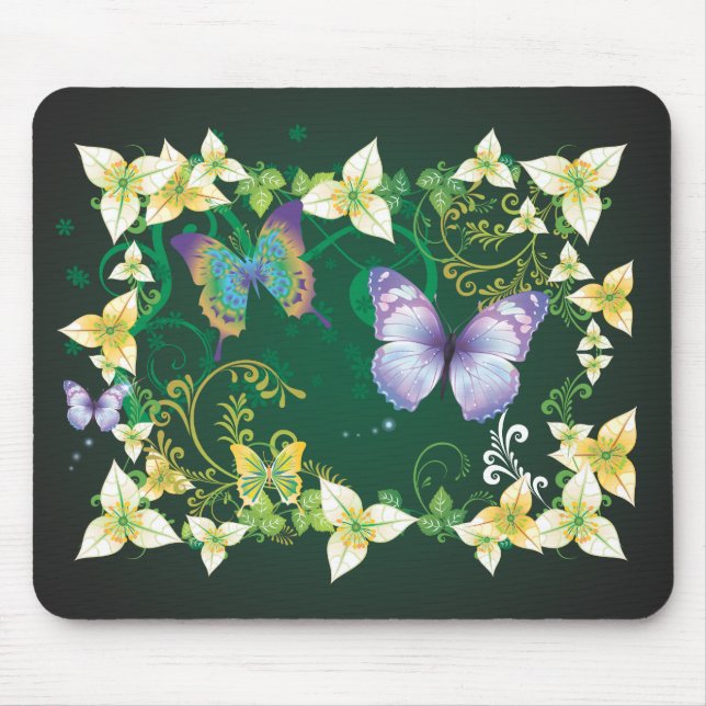 Tapis De Souris Décor fleuri 4 Mousepad (Devant)