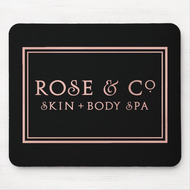 Tapis De Souris Décor noir rose Rose Rose (Devant)