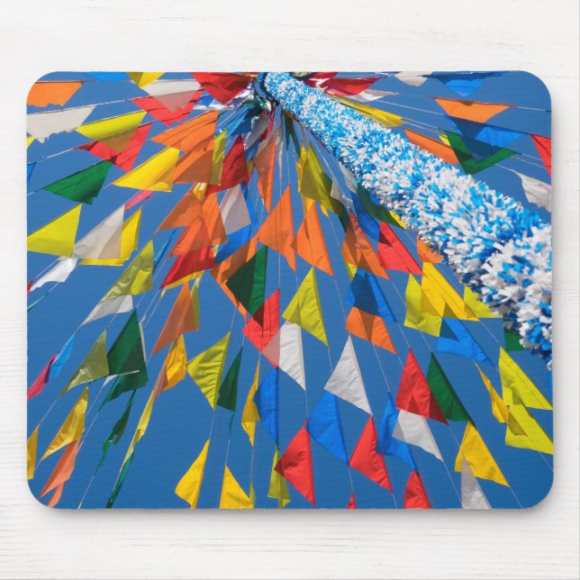 Tapis De Souris Décoration du drapeau triangulaire (Devant)