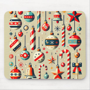 Tapis De Souris Décorations de Noël festives avec ornements
