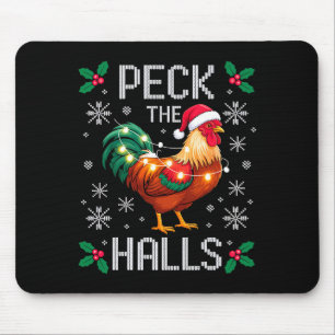 Tapis De Souris Décorer Les Salles Poulet Lumières de Noël Flocons