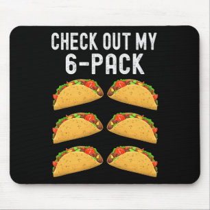 Tapis De Souris Découvrez Mes Six 6 Pack Taco Funny Cinco De Mayo