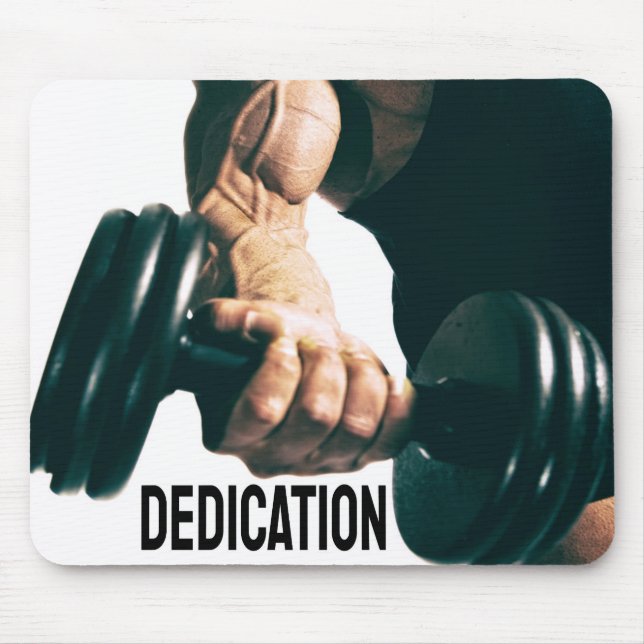 Tapis De Souris Dédication Motivation Muscles d'entraînement (Devant)