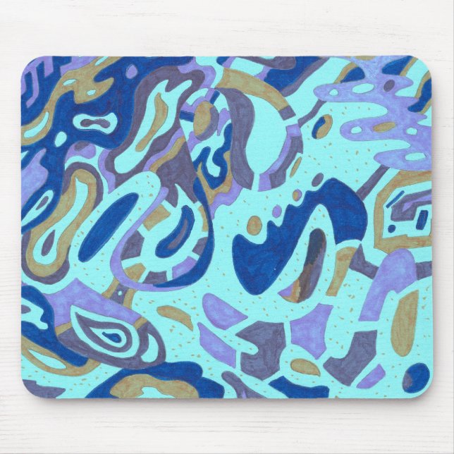 Tapis De Souris Deep est l'Océan, abstrait original (Devant)