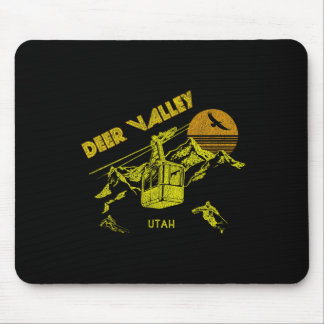 Tapis De Souris Deer Valley Utah Retro Skiing Tee
