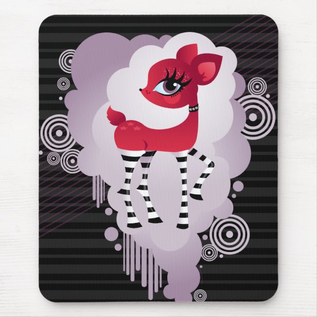 Tapis De Souris Deerie d'un rouge ardent Mousepad (Devant)