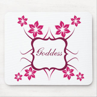Tapis De Souris Déesse Floral Mousepad, Magenta