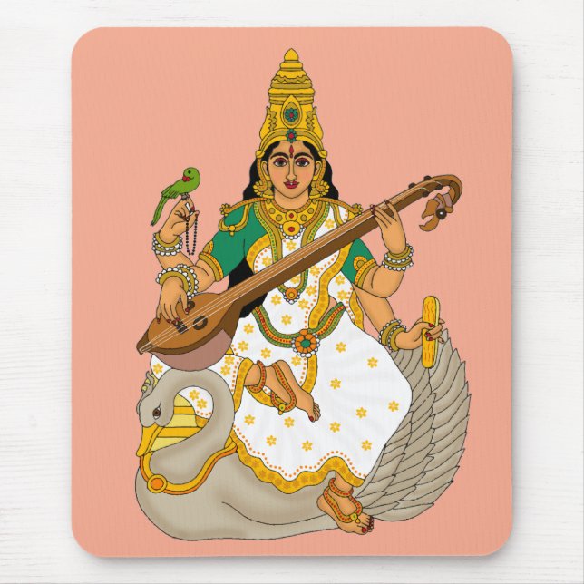 Tapis de souris déesse Saraswati (Devant)