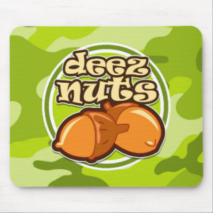 Tapis De Souris Deez Nuts; camo vert vif, camouflage