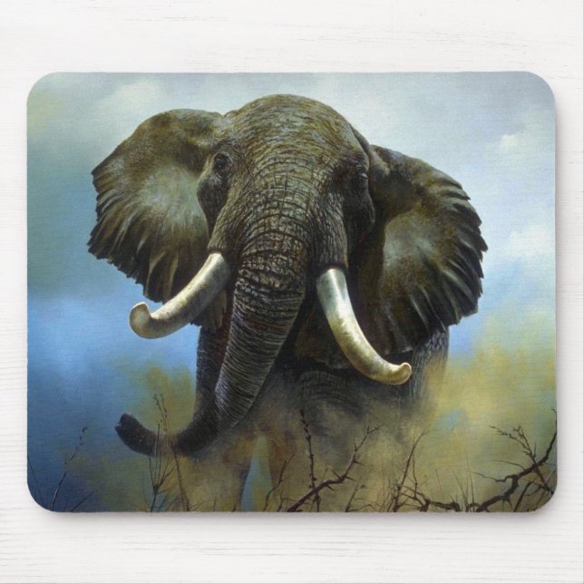 Tapis De Souris Défenses, éléphants (Devant)
