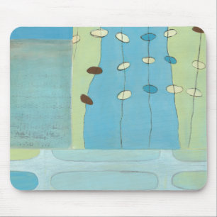 Tapis De Souris Défilé bleu abstrait d'oeufs