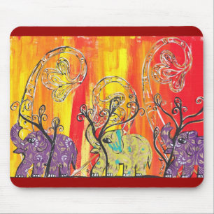 Tapis De Souris Défilé heureux Mousepad d'éléphant