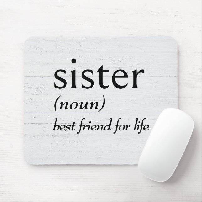 Tapis De Souris Définition de dictionnaire pour SISTER (Avec souris)