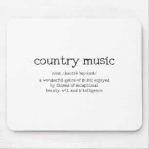 Tapis De Souris Définition de la musique country Citation drôle Mu