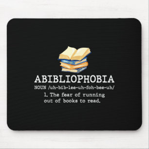 Tapis De Souris Définition de l'abibliophobie drôle lecteur de liv