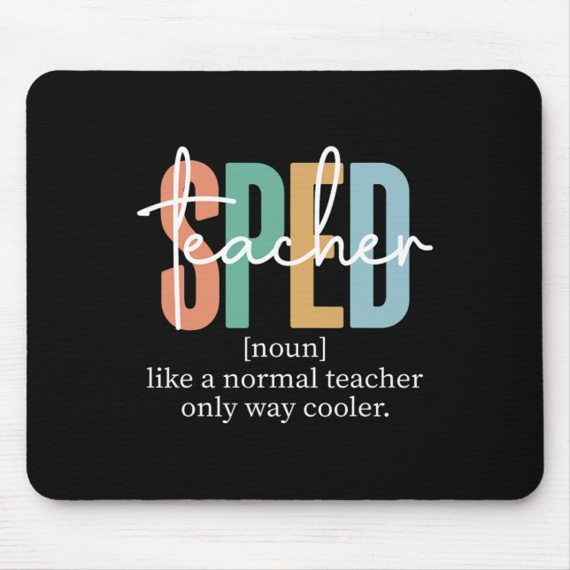 Tapis De Souris Définition d'enseignante spécialisée en éducation  (Devant)