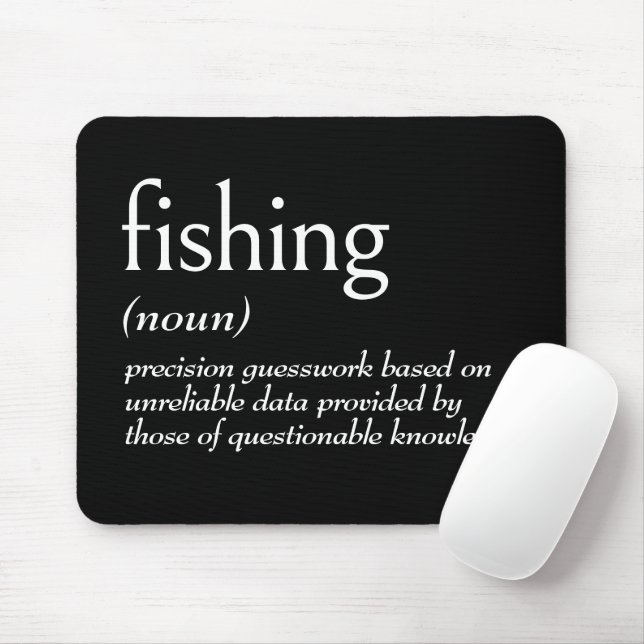 Tapis De Souris Définition du dictionnaire pour la PÊCHE (Avec souris)
