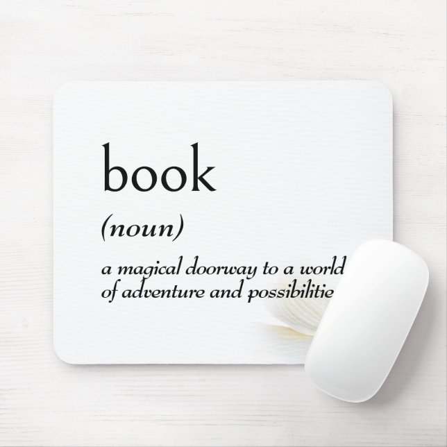 Tapis De Souris Définition du dictionnaire pour LIVRE (Avec souris)