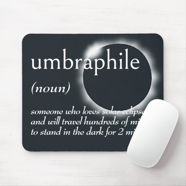 Tapis De Souris Définition du dictionnaire pour UMBRAPHILE (Avec souris)