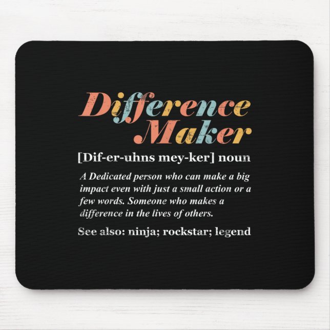 Tapis De Souris Définition du générateur de différences (Devant)
