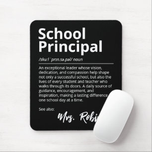 Tapis De Souris Définition Inspirante Directeur d'École Noir