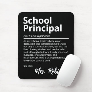 Tapis De Souris Définition Inspirante Directeur d'École Noir