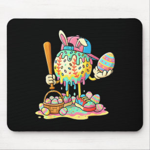Tapis De Souris Dégoulinant Pâques Baseball Dégoulinant Lapin de P