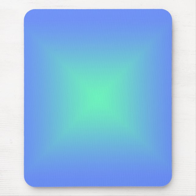 Tapis De Souris dégradé de diamant bleu à vert aquamarine (Devant)
