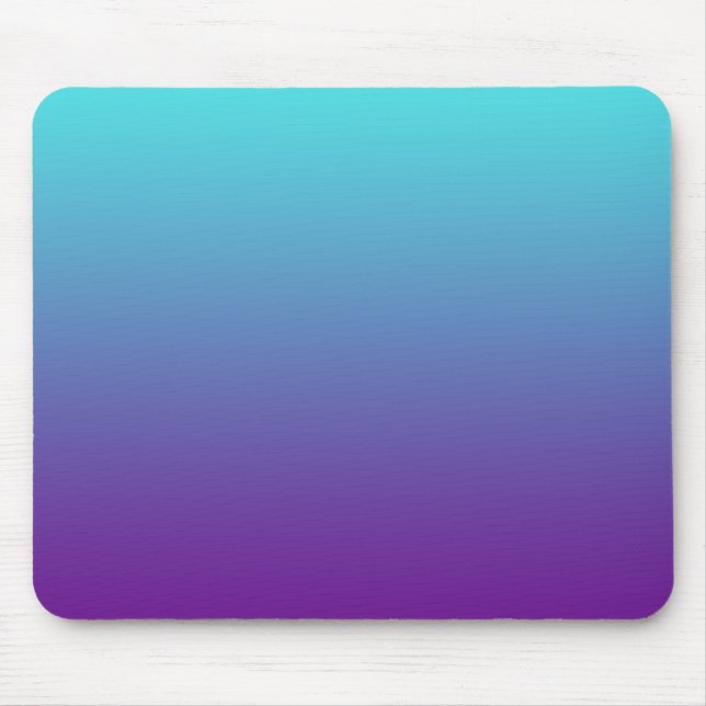 Tapis De Souris Dégradé de fond simple Turquoise Bleu Violet (Devant)