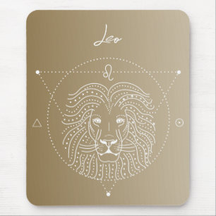 Tapis De Souris Dégradé du signe étoile du zodiaque de Leo