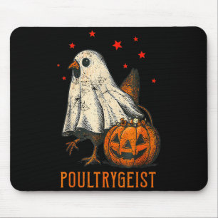 Tapis De Souris Déguisement de fantôme de poulet drôle d'Halloween