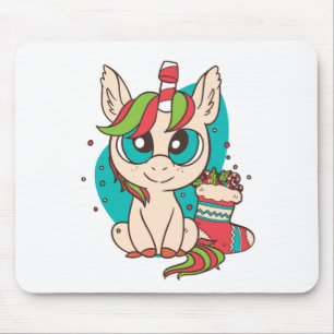 Tapis De Souris Déguisement de Noël Licorne Mignon Cadeau pour Ama