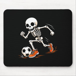Tapis De Souris Déguisement d'Halloween squelette de football garç