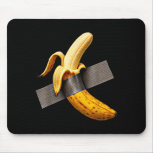 Tapis De Souris Déguisement Halloween Banane Épluchée Drôle Ruban 