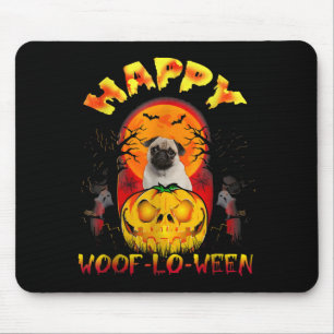 Tapis De Souris Déguisement Halloween Hommes Femmes Pug Chien Drôl