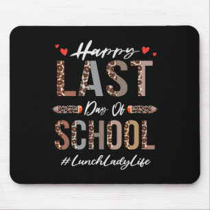 Tapis De Souris Déjeuner Dame Joyeux Jour Dernier De L'École Été D