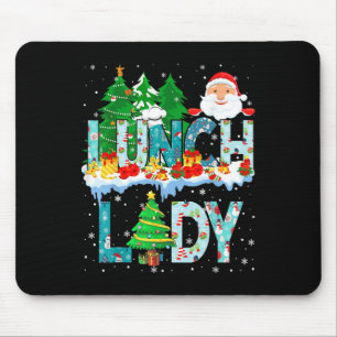Tapis De Souris Déjeuner dame sapin de Noël Père Noël correspondan