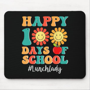 Tapis De Souris Déjeuner Lady Life Joyeux 100e Jour De L'École 100