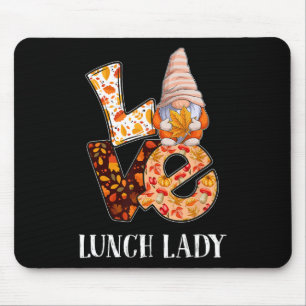 Tapis De Souris Déjeuner Lady Love Automne Gnome Automne Pour Ense
