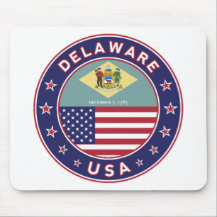 Tapis De Souris Delaware, T-shirt Delaware, autocollant Delaware
