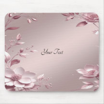 Delicate Pink Floral Mousepad