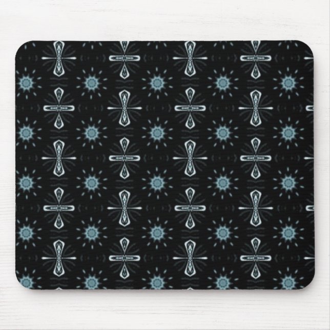 Tapis De Souris Délice noir et bleu (Devant)