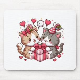 Tapis De Souris Délices de dessins animés de la Saint-Valentin