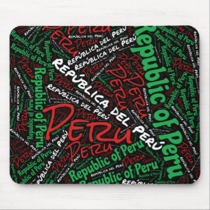 Tapis De Souris Délicieux Pérou couleurs drapeau Patriotique