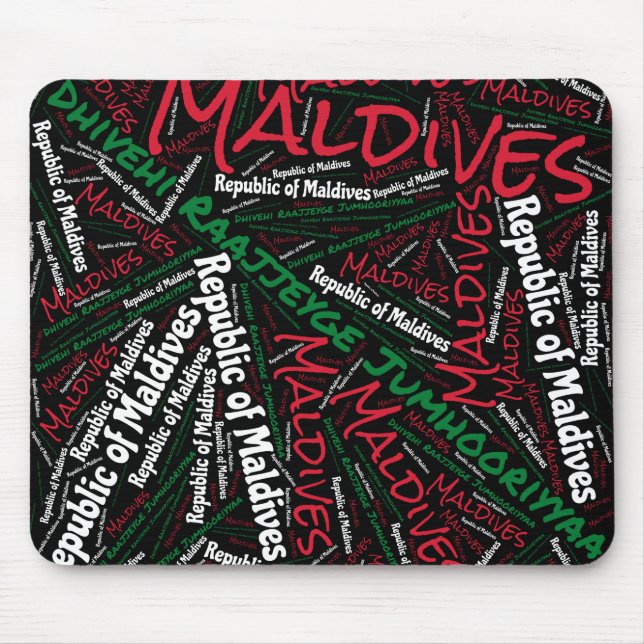 Tapis De Souris Delightful Maldives Flag Colors Patriotic (Devant)