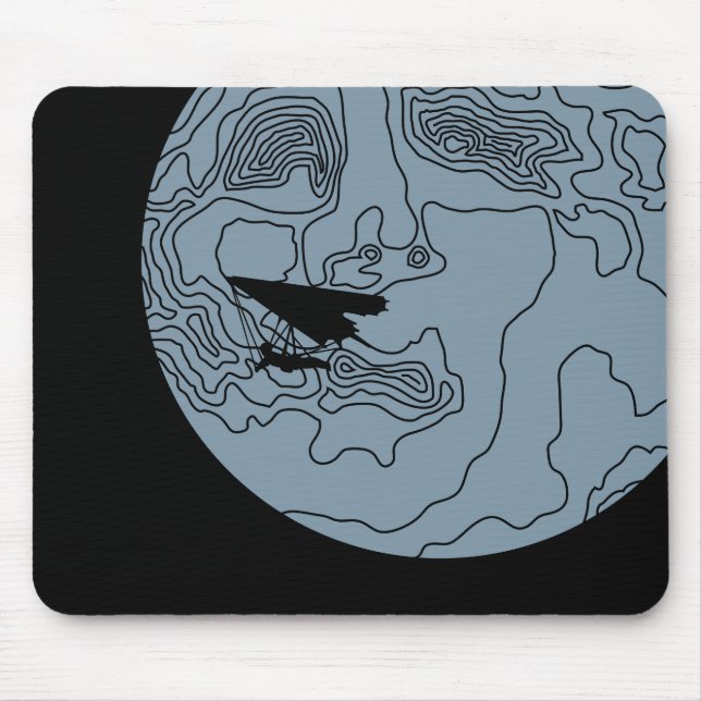 Tapis De Souris deltaplane au clair de lune (Devant)