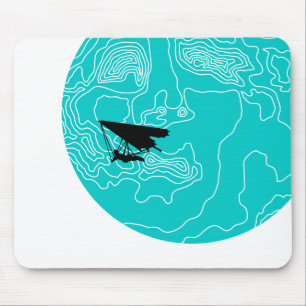 Tapis De Souris deltaplane au clair de lune