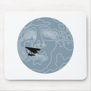 Tapis De Souris deltaplane au clair de lune