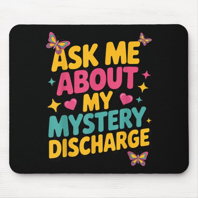 Tapis De Souris Demander Décharge Mystère Sarcasme Brainrot Drôle (Devant)